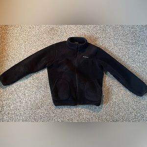 Black Columbia sherpa fleece, Men’s US large,